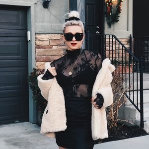 Free people Lace turtle neck